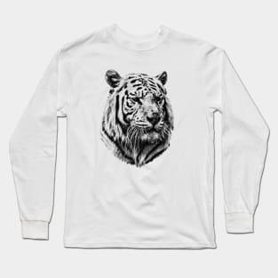 White tiger portrait Long Sleeve T-Shirt